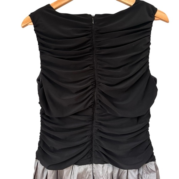 Ignite Evenings Black and Gray Embroidered Midi Dress, 14P - Picture 6 of 13